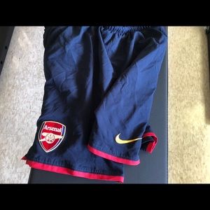Vintage Arsenal soccer team kit shorts